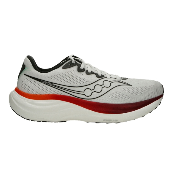 Men's Neutral Running Shoes Saucony Ride 19  White/Crimson S21055172