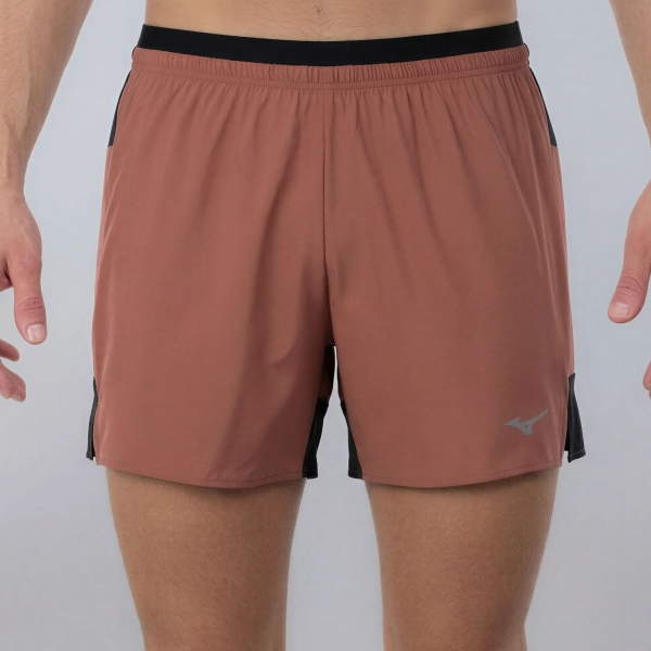 Men's Running Shorts Mizuno Active Alpha 5.5in Shorts  Copper Brown J2GBD00455