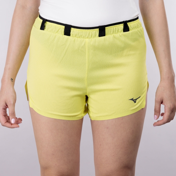 Women's Running Shorts Mizuno Tech Light Pro 3.5in Shorts  Lightning Yellow J2GBD20143